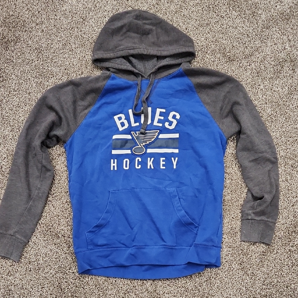 NHL Blues Hockey Blue and Gray Men's Hoodie